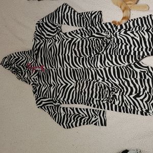 Warm zebra onsie pajama